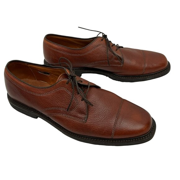 Allen Edmonds Becker Captoe Derby Mens 11D Leather Dress Shoes Brown - Picture 13 of 13